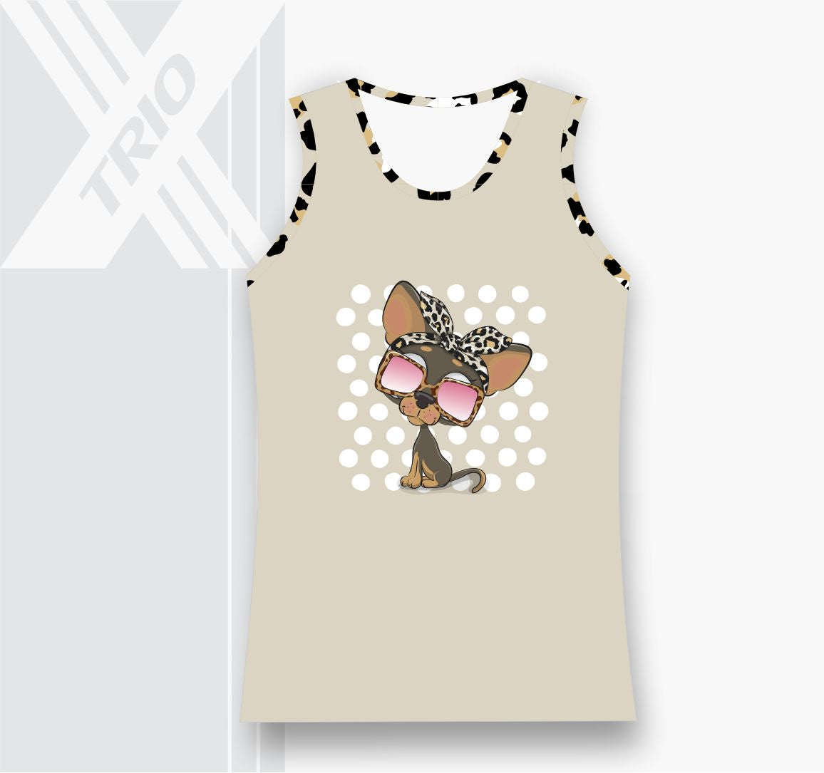 GIRLS ACTIVE SET Leopard Dog