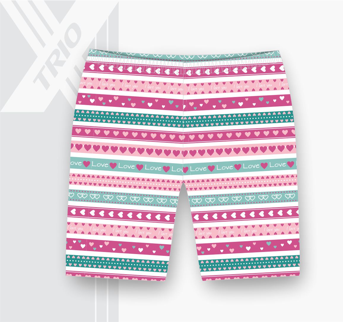 GIRLS ACTIVE SET Striped Hearts