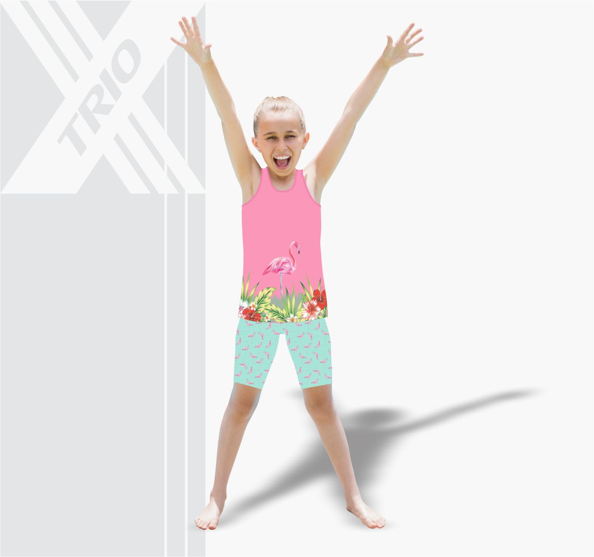 GIRLS ACTIVE SET Tropical Flamingo