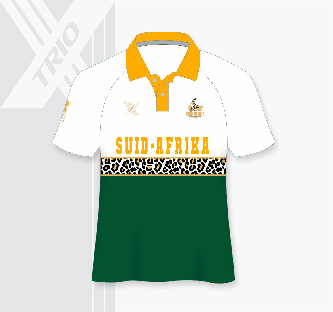 Ladies RUGBY COLLARED SHIRT Leopard Print