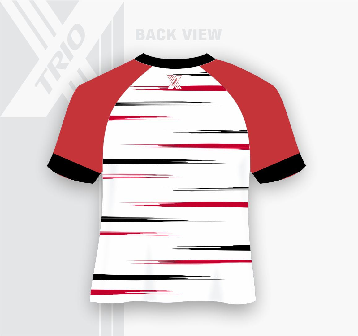 RUGBY JERSEY Black and red stripes