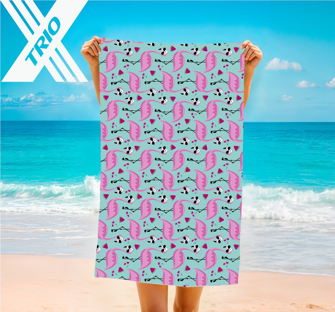 TOWEL Flamingos