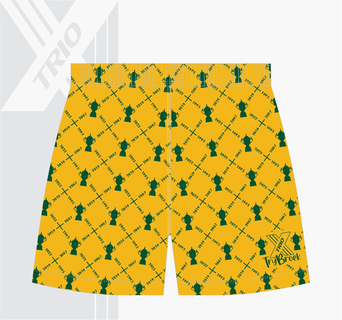 RUGBY TRYBROEK Springbok Datums Geel
