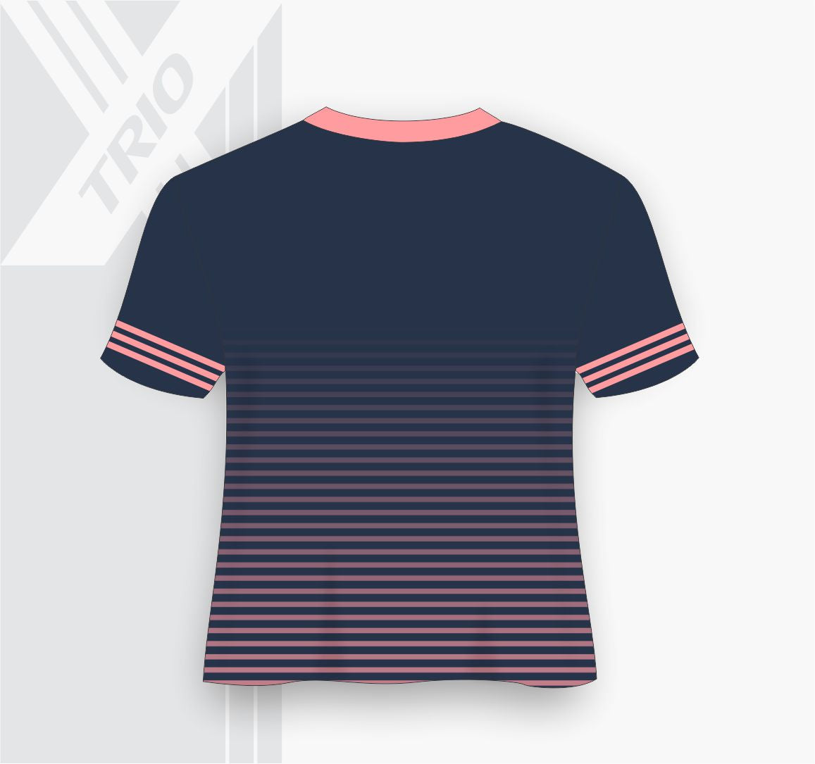 SHORT SLEEVE TSHIRT Navy And Pink Stripes