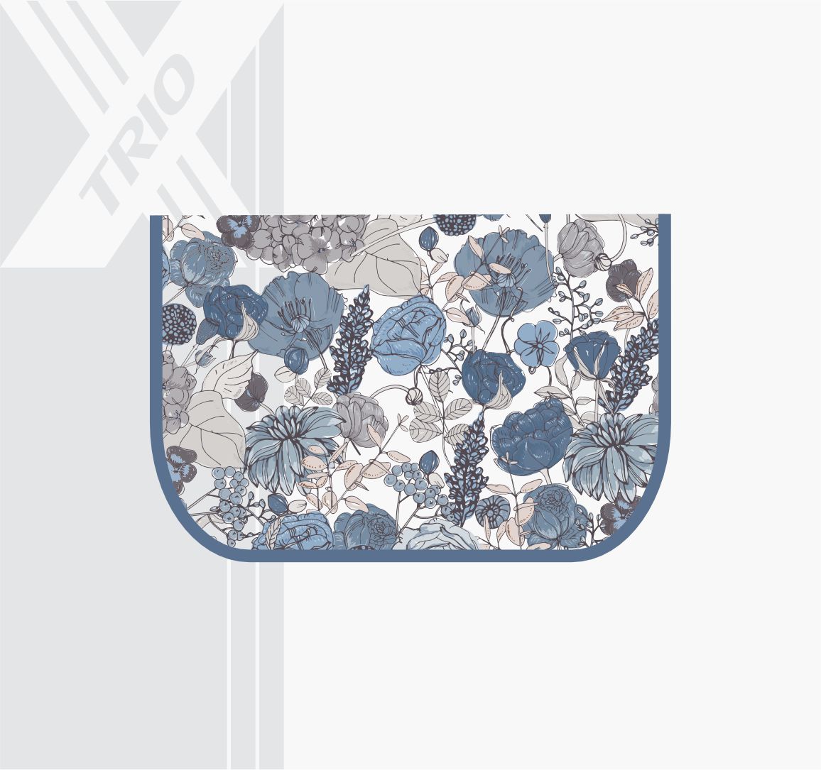 APRON Flowers Blue