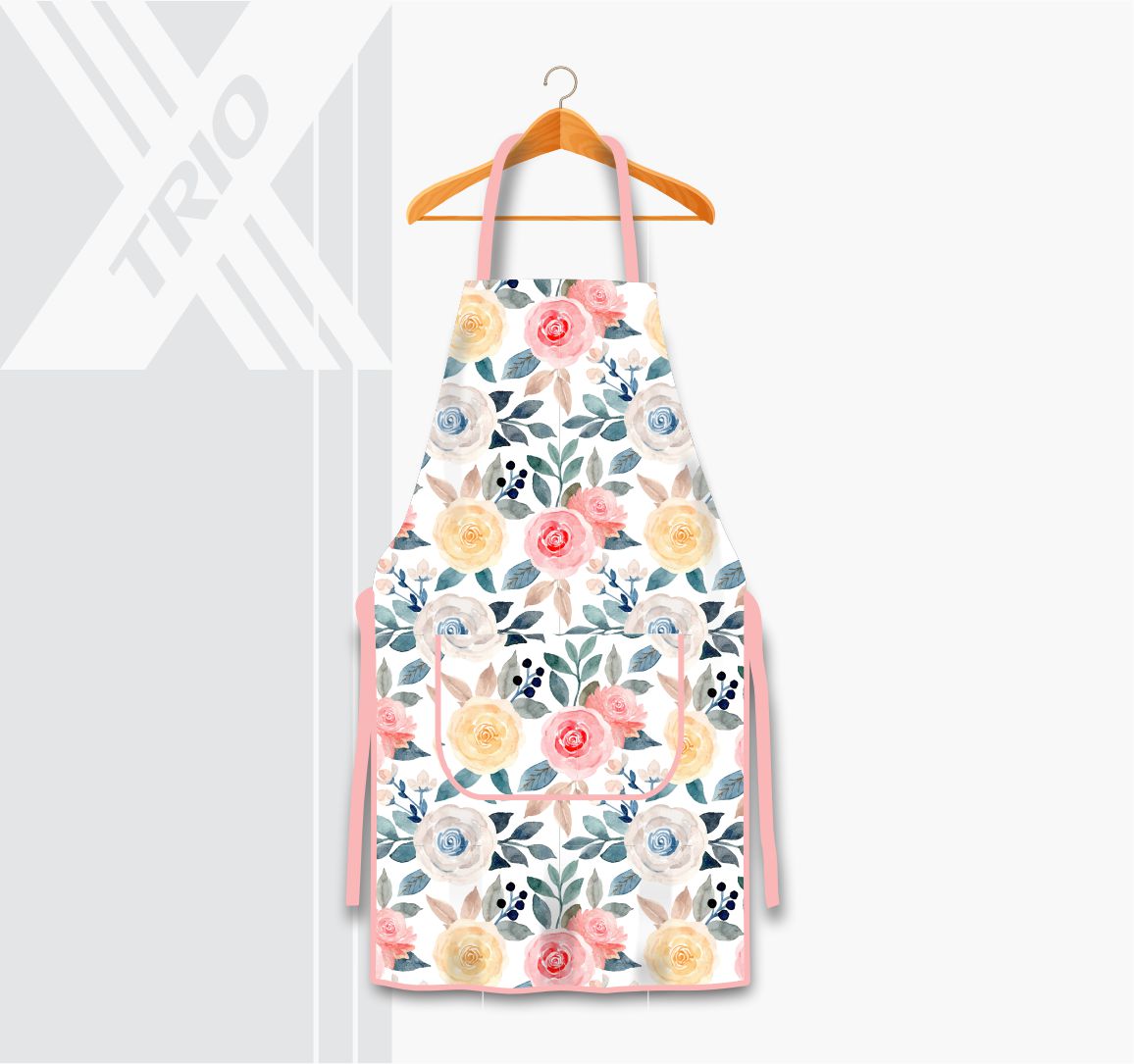 APRON Peonies Watercolour