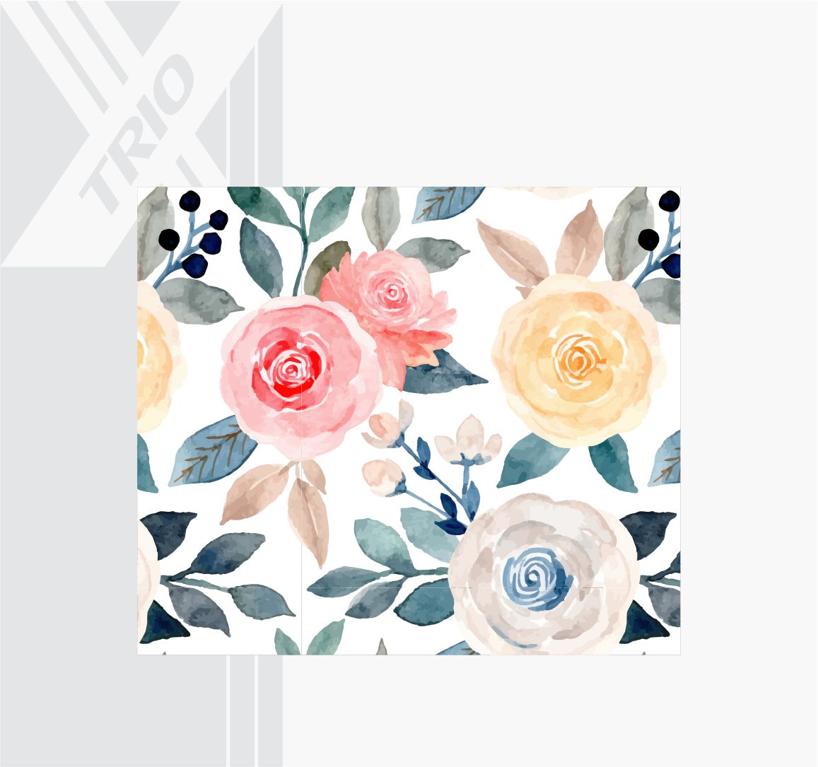 APRON Peonies Watercolour