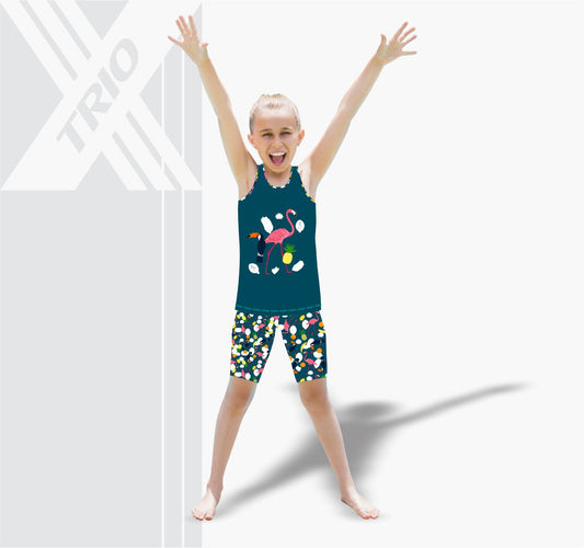 GIRLS ACTIVE SET Flamingo Pineapple