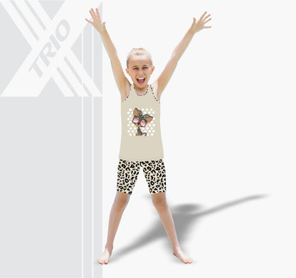 GIRLS ACTIVE SET Leopard Dog