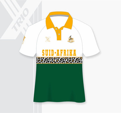 Ladies RUGBY COLLARED SHIRT Leopard Print
