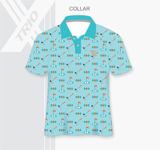 SHIRT Aqua Argyle