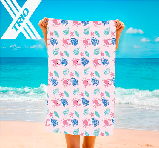 TOWEL Pink Crabs
