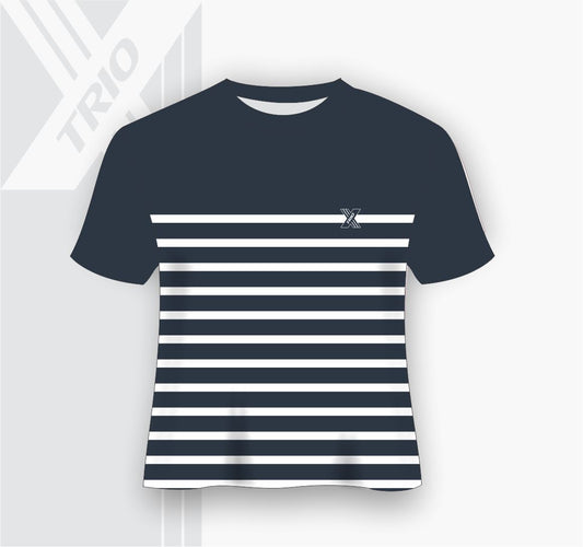 SHORT SLEEVE TSHIRT Navy And White Stripes