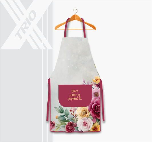 APRON Flower Bouquet Maroon