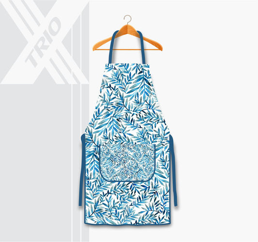 APRON Leaves Blue