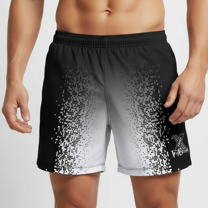 RUGBY TRYBROEK Pixelate Black and White